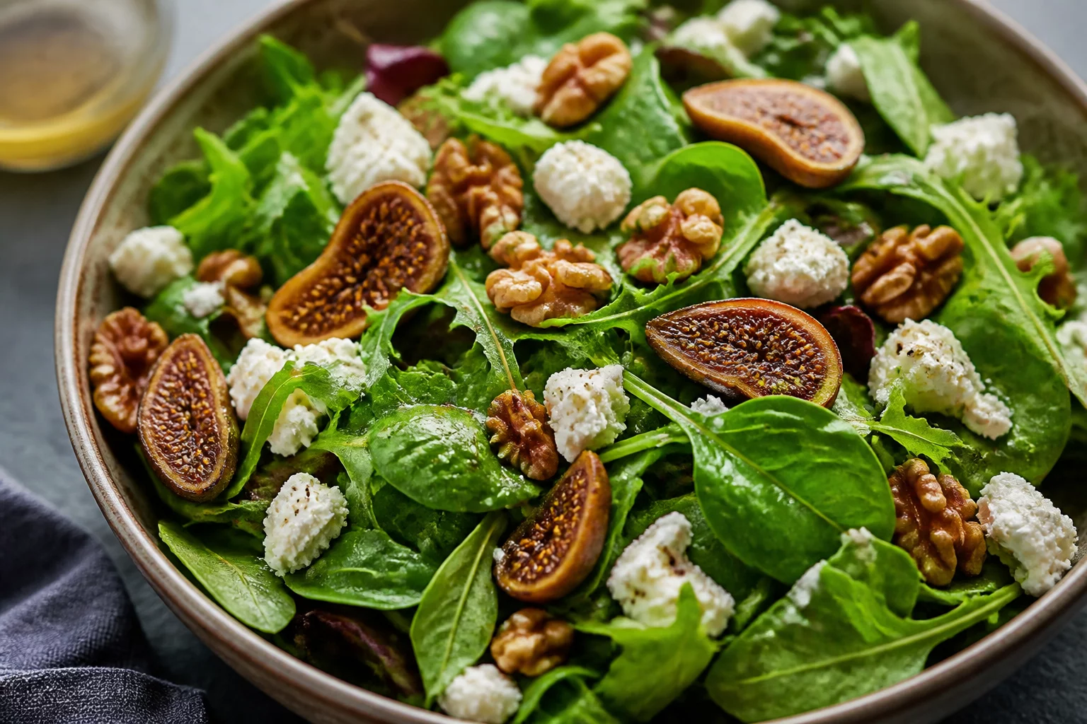Dried Figs in Fresh Mediterranean Salads
